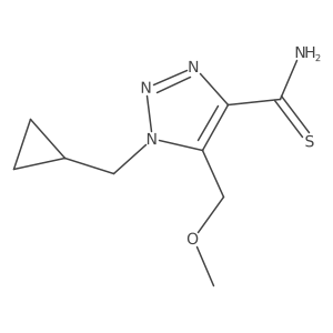 1-(cyclopropylmethyl)-5-(methoxymethyl)-1H-1,2,3-triazole-4-carbothioamide Structure