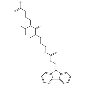 4-[5-({[(9H-fluoren-9-yl)methoxy]carbonyl}amino)-2-methyl-N-(propan-2-yl)pentanamido]butanoic acid结构式