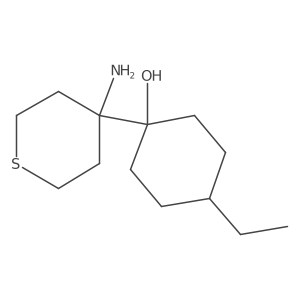 1-(4-Aminothian-4-yl)-4-ethylcyclohexan-1-ol结构式