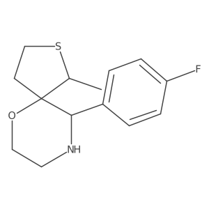 10-(4-Fluorophenyl)-1-methyl-6-oxa-2-thia-9-azaspiro[4.5]decane结构式