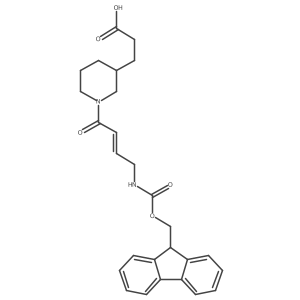 3-{1-[4-({[(9H-fluoren-9-yl)methoxy]carbonyl}amino)but-2-enoyl]piperidin-3-yl}propanoic acid Structure