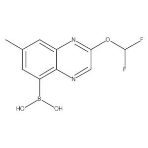 (2-(Difluoromethoxy)-7-methylquinoxalin-5-yl)boronic acid Structure