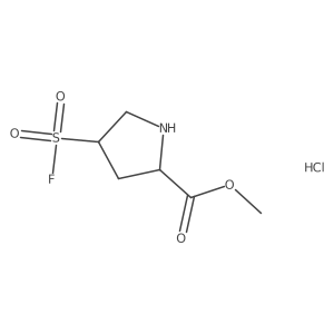 methyl (2S,4S)-4-(fluorosulfonyl)pyrrolidine-2-carboxylate hydrochloride Structure