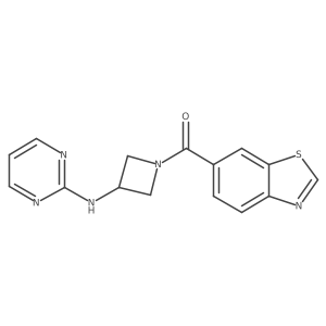 Benzo[d]thiazol-6-yl(3-(pyrimidin-2-ylamino)azetidin-1-yl)methanone Structure