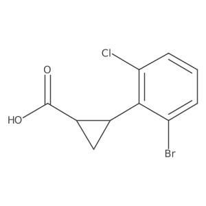 rac-(1R,2R)-2-(2-bromo-6-chlorophenyl)cyclopropane-1-carboxylic acid Structure