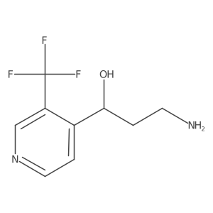 (1S)-3-amino-1-[3-(trifluoromethyl)pyridin-4-yl]propan-1-ol结构式