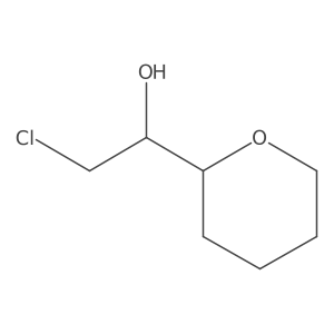 2-Chloro-1-(oxan-2-yl)ethan-1-ol结构式