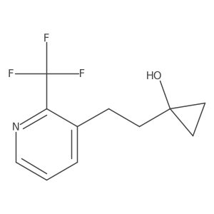 1-{2-[2-(Trifluoromethyl)pyridin-3-yl]ethyl}cyclopropan-1-ol Structure