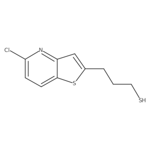 3-{5-Chlorothieno[3,2-b]pyridin-2-yl}propane-1-thiol结构式
