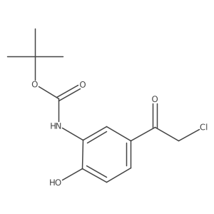 tert-butyl N-[5-(2-chloroacetyl)-2-hydroxyphenyl]carbamate Structure