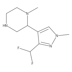 2-[3-(difluoromethyl)-1-methyl-1H-pyrazol-4-yl]-1-methylpiperazine结构式
