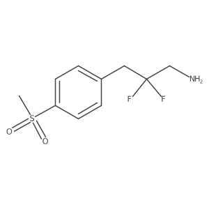 2,2-Difluoro-3-(4-methanesulfonylphenyl)propan-1-amine结构式