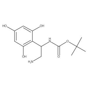 tert-butyl N-[2-amino-1-(2,4,6-trihydroxyphenyl)ethyl]carbamate Structure