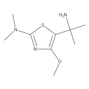 5-(2-aminopropan-2-yl)-4-methoxy-N,N-dimethyl-1,3-thiazol-2-amine结构式