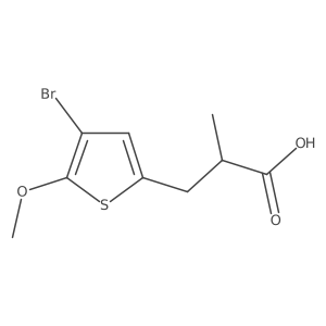 3-(4-Bromo-5-methoxythiophen-2-yl)-2-methylpropanoic acid结构式