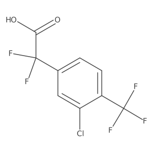 2-[3-Chloro-4-(trifluoromethyl)phenyl]-2,2-difluoroacetic acid Structure