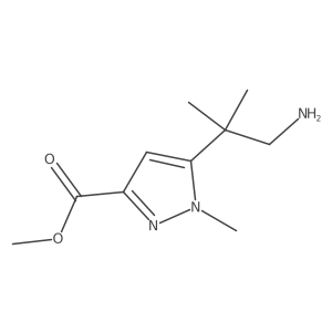 methyl 5-(1-amino-2-methylpropan-2-yl)-1-methyl-1H-pyrazole-3-carboxylate结构式
