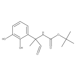 tert-butyl N-[2-(2,3-dihydroxyphenyl)-1-oxopropan-2-yl]carbamate Structure