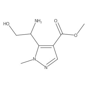 methyl 5-(1-amino-2-hydroxyethyl)-1-methyl-1H-pyrazole-4-carboxylate结构式
