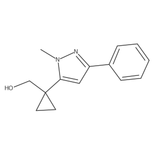 [1-(1-methyl-3-phenyl-1H-pyrazol-5-yl)cyclopropyl]methanol Structure