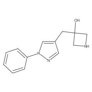 3-[(1-phenyl-1H-pyrazol-4-yl)methyl]azetidin-3-ol结构式