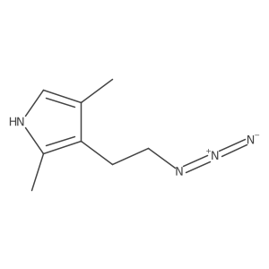 3-(2-azidoethyl)-2,4-dimethyl-1H-pyrrole结构式