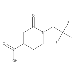 2-Oxo-1-(2,2,2-trifluoroethyl)piperidine-4-carboxylic acid结构式