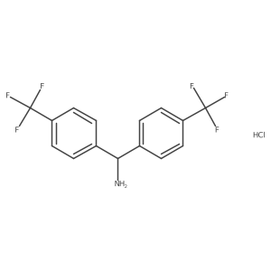 Bis[4-(trifluoromethyl)phenyl]methanamine;hydrochloride结构式