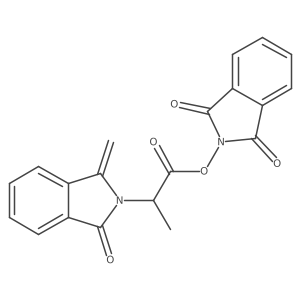 1,3-dioxo-2,3-dihydro-1H-isoindol-2-yl 2-(1-methylidene-3-oxo-2,3-dihydro-1H-isoindol-2-yl)propanoate结构式