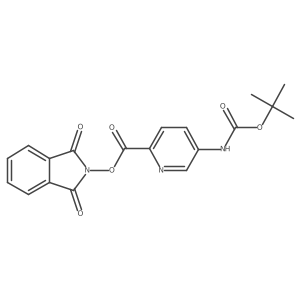 1,3-dioxo-2,3-dihydro-1H-isoindol-2-yl 5-{[(tert-butoxy)carbonyl]amino}pyridine-2-carboxylate结构式