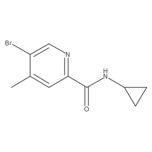 5-Bromo-N-cyclopropyl-4-methylpicolinamide Structure