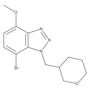 7-bromo-4-methoxy-1-[(oxan-3-yl)methyl]-1H-1,2,3-benzotriazole Structure