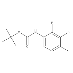 tert-butyl N-(3-bromo-2-fluoro-4-methylphenyl)carbamate结构式