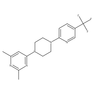 2,4-Dimethyl-6-{4-[5-(trifluoromethyl)pyridin-2-yl]piperazin-1-yl}pyrimidine Structure