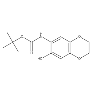 tert-butyl N-(7-hydroxy-2,3-dihydro-1,4-benzodioxin-6-yl)carbamate结构式