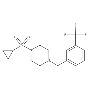 1-(Cyclopropanesulfonyl)-4-{[3-(trifluoromethyl)phenyl]methyl}piperazine Structure