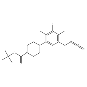 Tert-butyl 4-[5-(azidomethyl)-3-iodo-2,4-dimethylphenyl]piperazine-1-carboxylate Structure