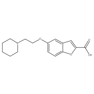5-(2-Piperidin-1-ylethoxy)-1-benzofuran-2-carboxylic acid Structure