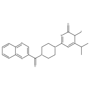5-fluoro-6-propan-2-yl-2-[4-(quinoxaline-2-carbonyl)piperazin-1-yl]-5H-pyrimidin-4-one结构式