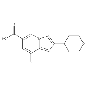 8-chloro-2-(tetrahydro-2H-pyran-4-yl)Imidazo[1,2-a]pyridine-6-carboxylic acid Structure