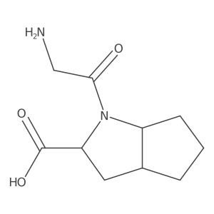 (2S,3aS,6aS)-1-(2-aminoacetyl)-octahydrocyclopenta[b]pyrrole-2-carboxylic acid Structure