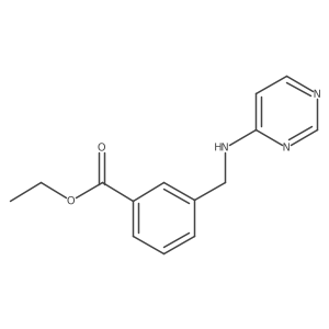 Ethyl 3-{[(pyrimidin-4-yl)amino]methyl}benzoate结构式