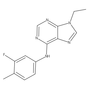 9-ethyl-N-(3-fluoro-4-methylphenyl)-9H-purin-6-amine Structure