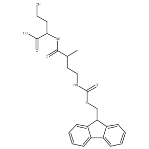 (2S)-2-[4-({[(9H-fluoren-9-yl)methoxy]carbonyl}amino)-2-methylbutanamido]-4-hydroxybutanoic acid Structure