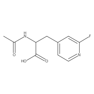 (2S)-2-acetamido-3-(2-fluoropyridin-4-yl)propanoic acid结构式