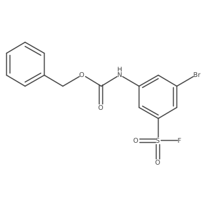 benzyl N-[3-bromo-5-(fluorosulfonyl)phenyl]carbamate结构式
