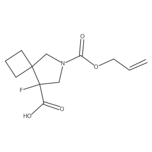 8-Fluoro-6-[(prop-2-en-1-yloxy)carbonyl]-6-azaspiro[3.4]octane-8-carboxylic acid结构式