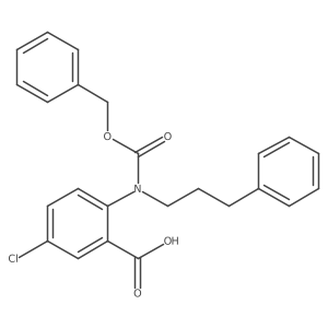 2-{[(Benzyloxy)carbonyl](3-phenylpropyl)amino}-5-chlorobenzoic acid Structure