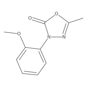 3-(2-Methoxyphenyl)-5-methyl-1,3,4-oxadiazol-2(3H)-one结构式