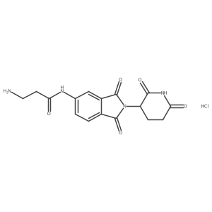 3-amino-N-[2-(2,6-dioxopiperidin-3-yl)-1,3-dioxo-2,3-dihydro-1H-isoindol-5-yl]propanamide hydrochloride Structure